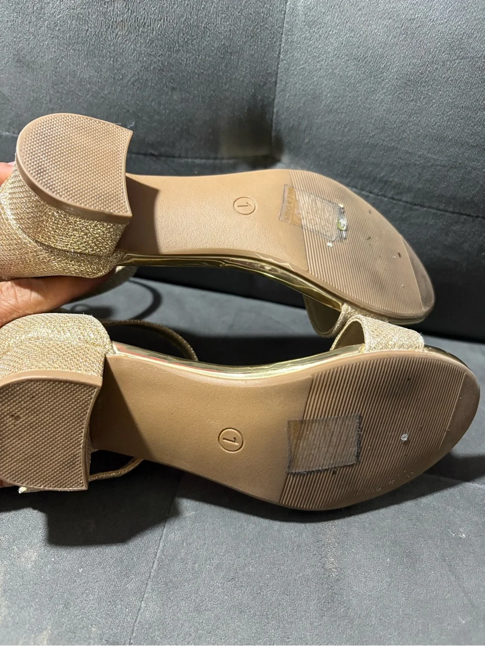 Women’s Gold Ankle-Strap Dress Sandals